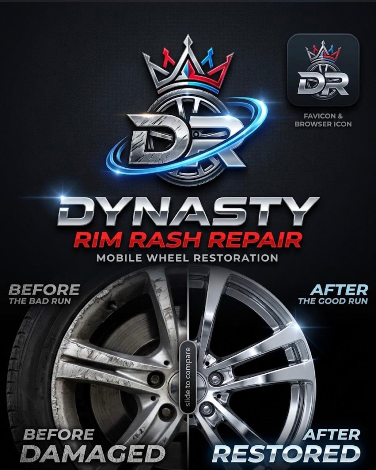 Restored silver alloy lip after curb rash repair